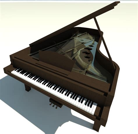 Grand Piano 3d Model 10 Fbx Max Rfa 3ds Obj Free3d