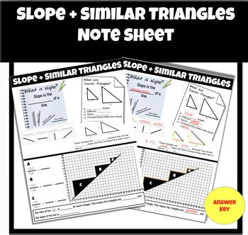 Slope and Similar Triangle Guided Notes by CutbyaTransversal | TPT