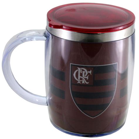 Caneca T Rmica Listrada Flamengo Ml No Shoptime