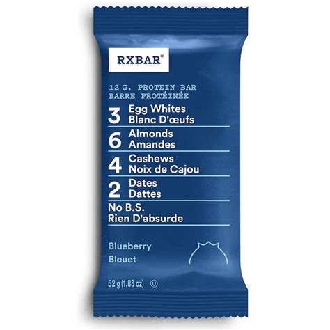 Rx Bar Blueberry 52g 12 Bars Orgenou