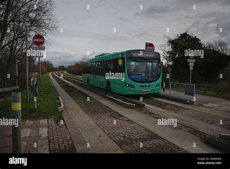 Cambridgeshire Guided Busway Stock Photo Alamy