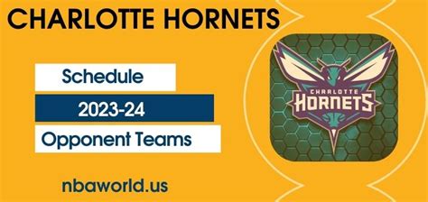 Charlotte Hornets Complete Schedule 2023 24