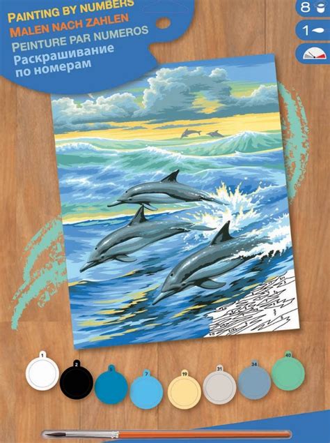 Dolphins Junior Painting By Numbers Paint By Numbers Made In Britain