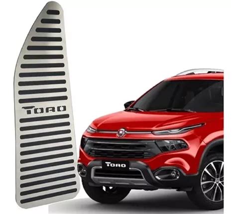 Descanso De Pé Pedal Fiat Toro Aço Inox Escovado Premium Parcelamento