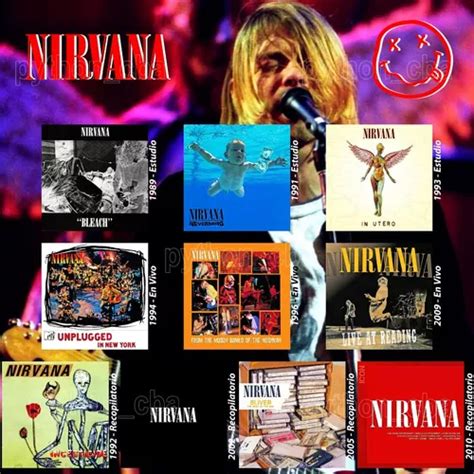 Póster Carátulas Discografía Albumes De Estudio Nirvana