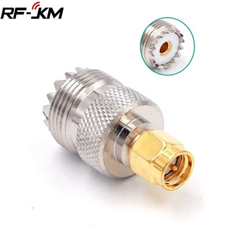 Adaptador coaxial de conector uhf so 239 so239 fêmea para sma macho