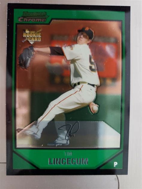 2007 BOWMAN CHROME TIM LINCECUM ROOKIE NICE ROOKIE CARD EBay