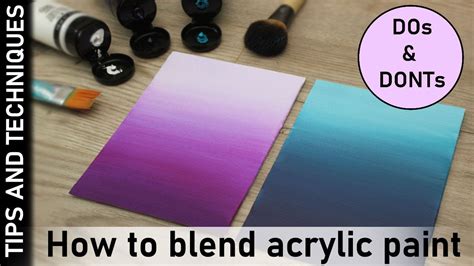 HOW TO BLEND ACRYLIC PAINT BLENDING TECHNIQUES FOR BEGINNERS YouTube