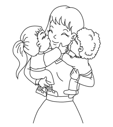 Desenho Para Colorir Do Dia Das Maes - 7