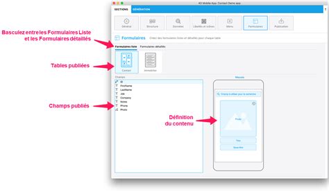 Formulaires · 4d For Ios