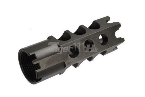 LCT Steel Hexagon Flash Hider For AK Series AEG Black 24mm CW