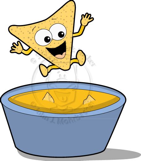 Nacho Dip Cartoon Vector