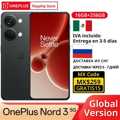 OnePlus Smartphone Nord 3 Versi N Global 5G 16GB 256GB Dimensity 9000