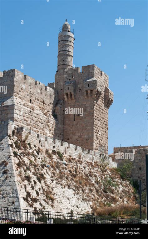 Jerusalem, Old City: the ancient walls surrounding the Old City, built ...