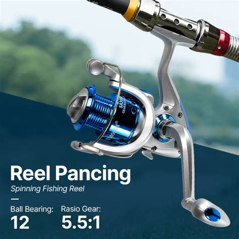 YUMOSHI Series Reel Pancing Spinning Fishing 5 5 1 SA3000 Silver