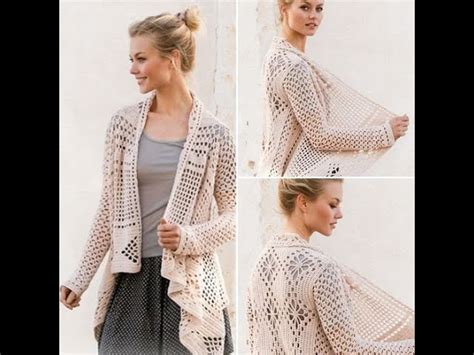 Tutorial Crochet Cardigan Poncho Saco Paso A Paso Todas Las Tallas