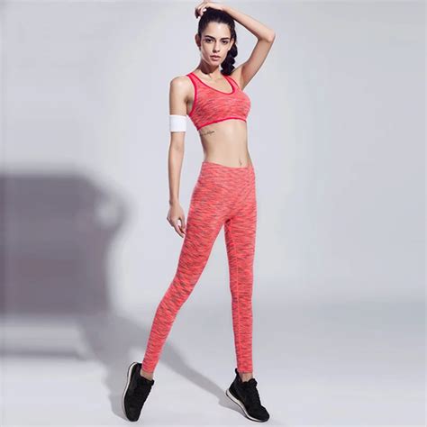 Besgo Dyeing Yoga Sets Padded Yoga Bra Fitness Pants Running Suits Gym