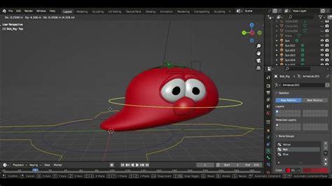 I'm working on veggietales animation in blender - YouTube