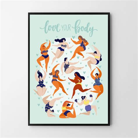 Plakat HOG STUDIO Love Your Body 30x40 Cm Hog Studio Sklep EMPIK