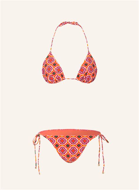 Etro Triangel Bikini In Orange Rot Gr N Breuninger