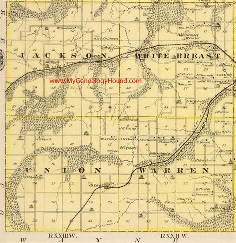 Southwest Lucas County, Iowa 1875 Map