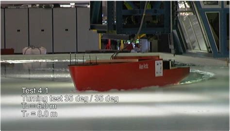 An Example Of The Maneuvering Tests In Level Ice Source Aker Arctic