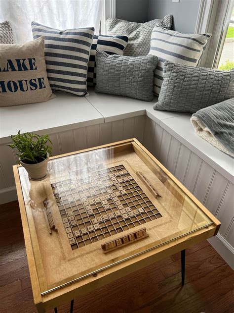 Rustic Scrabble Coffee Table With Removable Top Letter Tiles - Etsy