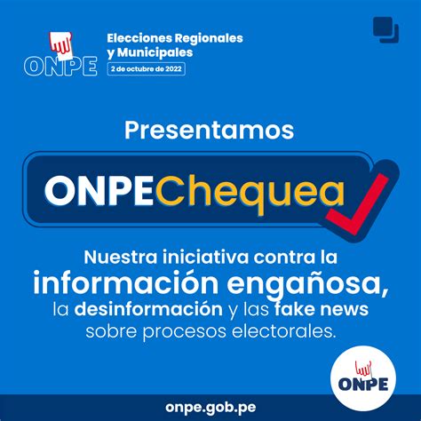 Onpe On Twitter Erm2022 🗳️🔍 ¡dile No A Las Noticias Falsas