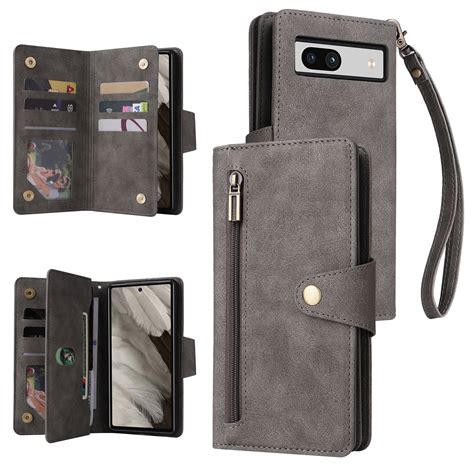 Qoosea Case for Google Pixel 7A, Leather Wallet Cases with Card Holder ...