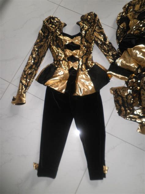 Lc Preloved Solo Revolution Black Gold Shimmer Unitard Size Lc