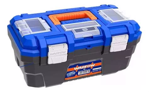 Caja De Herramientas 16 Con Bandeja Wadfow Wtb3316 Color Azul Y Naranja