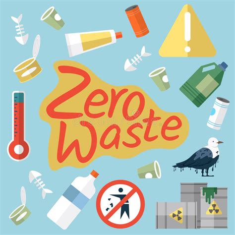 Zero Waste Concept Various Plastic Refuse Pollution Problem