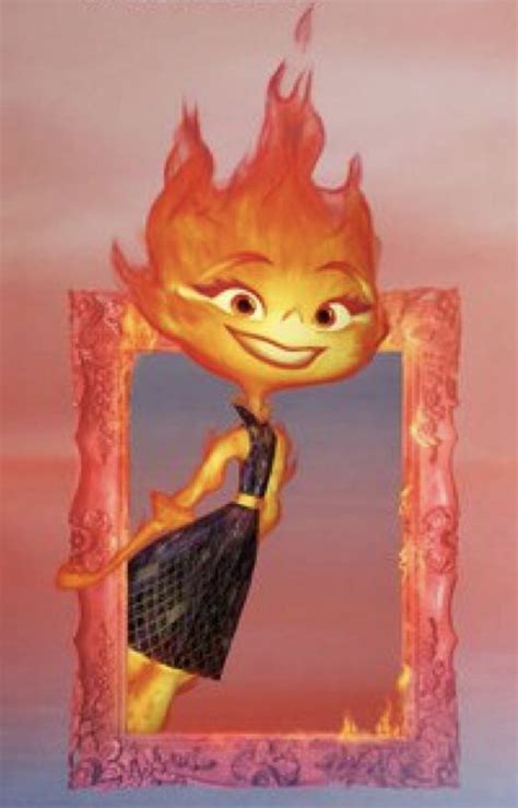 Disney Cartoon Character With Fiery Mirror