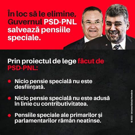 Lazăr Ion Marian În loc de reforma pensiilor speciale Guvernul PSD