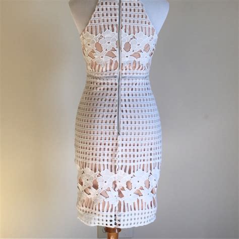 Lulus Dresses Lulus Luxe Love White And Nude Lace Dress Poshmark