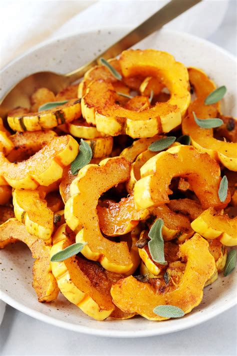 Roasted Delicata Squash With Cinnamon And Sage Vegan Gluten Free