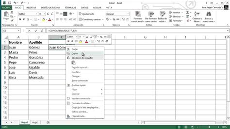 Como Unir Dos Celdas En Una Sola En MS Excel Concatenar YouTube