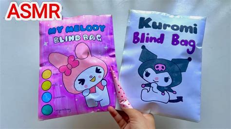 💕paper Diy💕kuromi Vs Melody Blind Bag Asmr Unboxing Compilation Asmr Paper Craft Satisfying