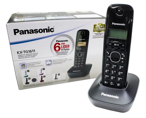 Panasonic KX TG1611 DECT Cordless Telephone Black Cordless