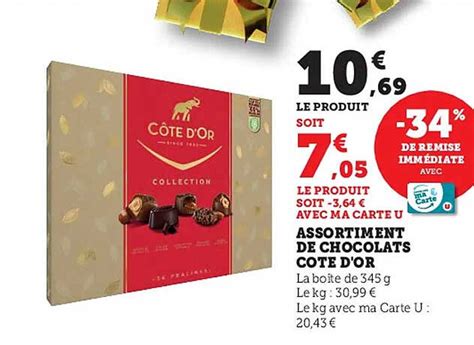 Promo Assortiment De Chocolats C Te D Or Chez Super U Icatalogue Fr