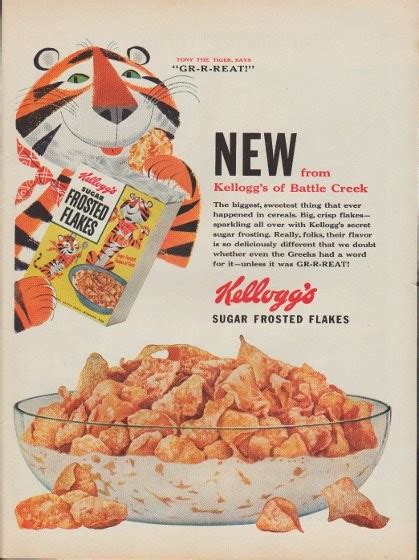 1953 Kellogg S Frosted Flakes Vintage Ad Battle Creek