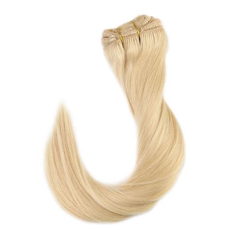 Aliexpress Buy Full Shine Clip In Blonde Extensions Human Hair