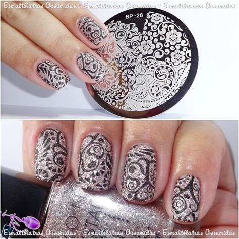 Nail Stamping Unhas Florais Carimbo Para Unhas Unhas Art Sticas