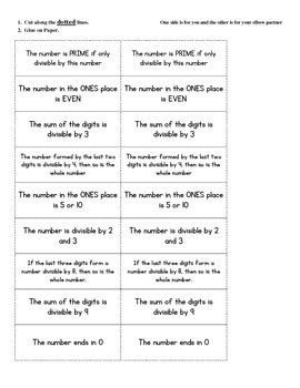 Divisibility Rules Foldable By Math Scouts And More Tpt