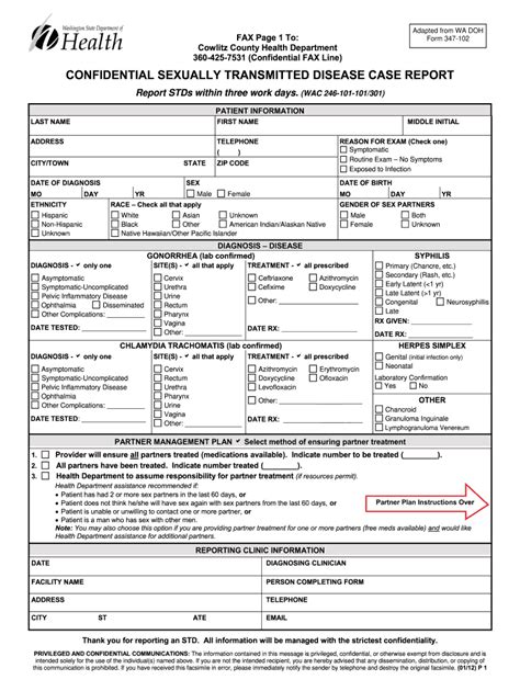 Cowlitz County Std Case Report Form Fill Out Sign Online Dochub