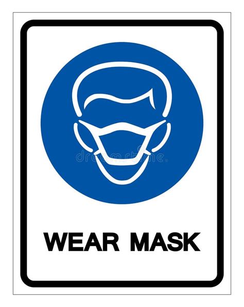 Wear Mask Symbol Signvector Illustration Isolated On White Background