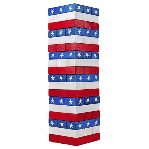 Sunny Fun Large American Flag Tumbling Tower Pc Set Oversized