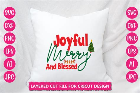 Joyful Merry And Blessed Svg Cut File By Designadda Thehungryjpeg