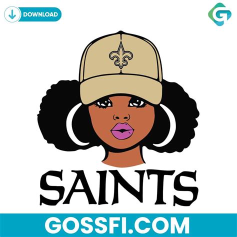 New Orleans Saints Girl Svg Cricut Digital Download