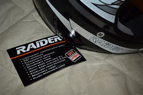 New Raider Power Sports Mx 3 Factory Racing Series Helmet Wbag